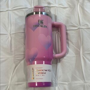 Stanley Pink Heart Quencher Tumbler 30oz Valentines drop